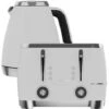Beko Off White & Chrome Cosmopolis Dome Kettle & 4 Slice Toaster Set