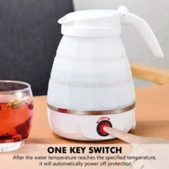 Collapsible Kettle 0.6L Silicone Travel Kettle Collapsible Electric Kettle, Mini Portable Kettle With Stainless Steel Bottom For Camping, Travel, Vacation 600w Fast Boil -Kitchen Appliances Shop 88923885 4