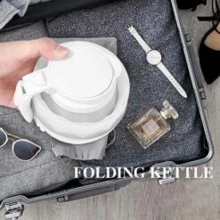 Collapsible Kettle 0.6L Silicone Travel Kettle Collapsible Electric Kettle, Mini Portable Kettle With Stainless Steel Bottom For Camping, Travel, Vacation 600w Fast Boil -Kitchen Appliances Shop 88923885 5