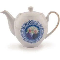 King Charles III Queen Consort Portrait Memorabilia Coronation Commemorative Teapot 750ml