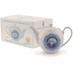 King Charles III Queen Consort Portrait Memorabilia Coronation Commemorative Teapot 750ml -Kitchen Appliances Shop 89047927 3
