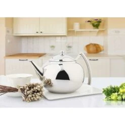 Teapot With Infuser Loose Leaf Tea 2 Liter Stainless Steel Teapot -Kitchen Appliances Shop 89793853 4