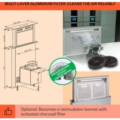 Klarstein Royal Flush Eco Cooker Hood 60 Cm 576 M³/h A+ -Kitchen Appliances Shop 90236717 5