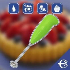 Milk Frother - Electric Whisk - Battery Operated Mini Whisk - Stainless Steel Plastic Coffee Frother - Kitchen Accessories - Green -Kitchen Appliances Shop 91171783 3