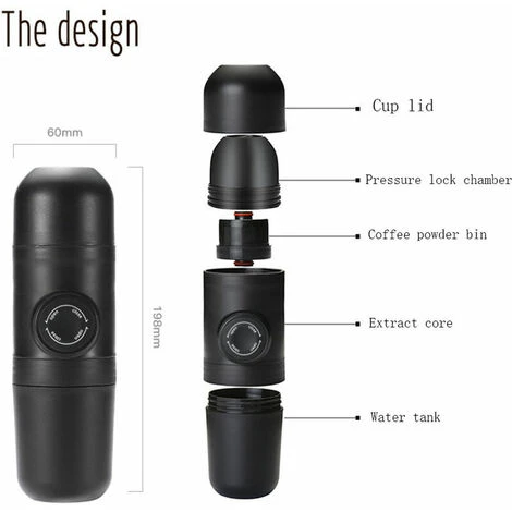 Portable Coffee Maker, 70ml Manual Coffee Maker, Mini Ground Coffee Maker, Portable, Espresso Maker Manual Coffee Maker, For Camping Hiking 6 Portable Coffee Maker, 70ml Manual Coffee Maker, Mini Ground Coffee Maker, Portable, Espresso Maker Manual Coffee Maker, For Camping Hiking - Image 4