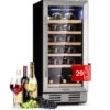 Klarstein Vinovilla 29 Built-In Wine Fridge 81 L / 29 Bottles 1 Zone Glass Door Stainless Steel -Kitchen Appliances Shop 92526667 1