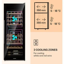 Klarstein Barossa 54 Duo Wine Refrigerator 2 Zones 148 Litres 54 Bottles Touch Display 9 Klarstein Barossa 54 Duo Wine Refrigerator 2 Zones 148 Litres 54 Bottles Touch Display -Kitchen Appliances Shop 92536109 3