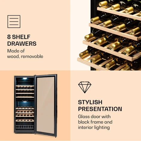 Klarstein Barossa 54 Duo Wine Refrigerator 2 Zones 148 Litres 54 Bottles Touch Display 6 Klarstein Barossa 54 Duo Wine Refrigerator 2 Zones 148 Litres 54 Bottles Touch Display - Image 4