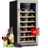 Klarstein Vinamour 54D Wine Refridgerator 2 Zones 148 L 54 Bottles Stainless Steel Front