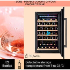 Klarstein Vinsider 52 Built-In Uno Built-In Wine Fridge 52 Bottles 137 Ltr Stainless Steel 9 Klarstein Vinsider 52 Built-In Uno Built-In Wine Fridge 52 Bottles 137 Ltr Stainless Steel -Kitchen Appliances Shop 93285437 3