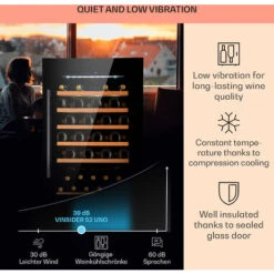 Klarstein Vinsider 52 Built-In Uno Built-In Wine Fridge 52 Bottles 137 Ltr Stainless Steel 10 Klarstein Vinsider 52 Built-In Uno Built-In Wine Fridge 52 Bottles 137 Ltr Stainless Steel -Kitchen Appliances Shop 93285437 4