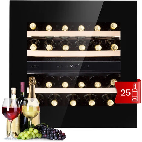 Klarstein Rhône 25 Duo Wine Cooler Compression Cooling 2 Zones 75 Litres / 25 Bottles 3 Klarstein Rhône 25 Duo Wine Cooler Compression Cooling 2 Zones 75 Litres / 25 Bottles