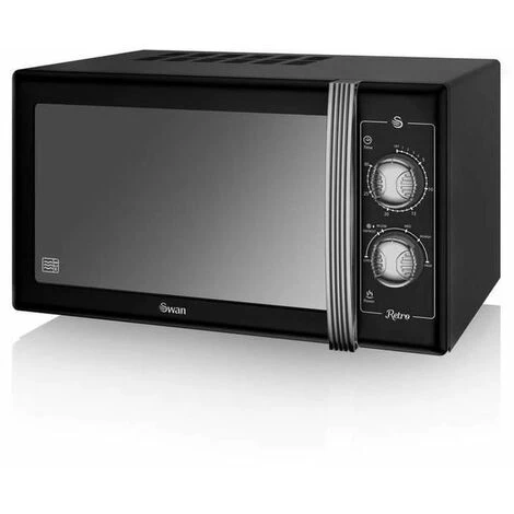 Swan Retro 25L LED 900W Manual Microwave Black 4 Swan Retro 25L LED 900W Manual Microwave Black - Image 2