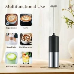 Portable Milk Frother For Coffee, Electric Latte Whisk, Milk Frother, Mini Mixer For Lattes, Cappuccino, Hot Chocolate 10 Portable Milk Frother For Coffee, Electric Latte Whisk, Milk Frother, Mini Mixer For Lattes, Cappuccino, Hot Chocolate -Kitchen Appliances Shop 93495472 4