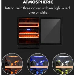 Klarstein Vinovilla 43 Built-In Duo Onyx Edition Wine Fridge 129 Litres 43 Bottles 2 Zones -Kitchen Appliances Shop 93825058 3