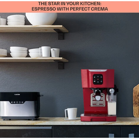 Klarstein BellaVita Coffee Maker 3-in-1 1450 W 20 Bar Milk Frother 6 Klarstein BellaVita Coffee Maker 3-in-1 1450 W 20 Bar Milk Frother - Image 4