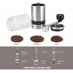 Manual Coffee Grinder With Adjustable Grind - Portable Fast Grinding, Multiple Settings For Coarseness, For Coffee Lovers -Kitchen Appliances Shop 93890865 3