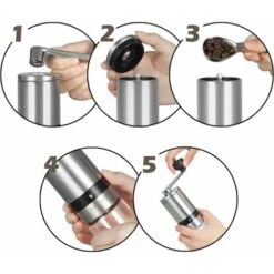 Manual Coffee Grinder With Adjustable Grind - Portable Fast Grinding, Multiple Settings For Coarseness, For Coffee Lovers -Kitchen Appliances Shop 93890865 4