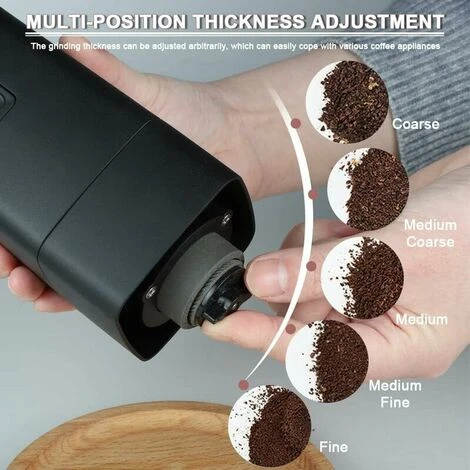 Portable Electric Coffee Grinder, Coffee Grinder 1300mAh USB Rechargeable Coffee Grinder With Brush For Coffee Beans, Spices, Nuts 4 Portable Electric Coffee Grinder, Coffee Grinder 1300mAh USB Rechargeable Coffee Grinder With Brush For Coffee Beans, Spices, Nuts - Image 2