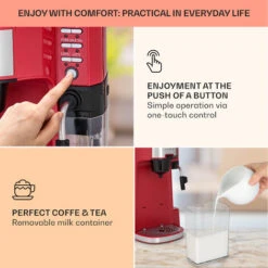 Klarstein Baristomat 2-in-1 Fully Automatic Coffee & Tea Maker Milk Foam 6 Programmes -Kitchen Appliances Shop 93944864 3