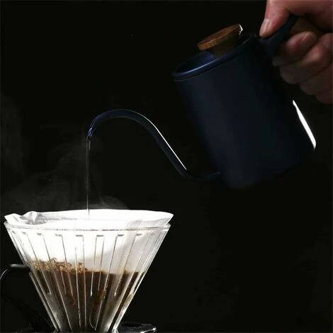 Coffee Pot Solid Wood Handle Fine Mouth Gooseneck Vertical Pot Drip Coffee Maker 350ml 4 Coffee Pot Solid Wood Handle Fine Mouth Gooseneck Vertical Pot Drip Coffee Maker 350ml - Image 2