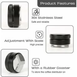 Coffee Dispenser - Teklemon Espresso Dispenser 58mm Adjustable Depth Espresso Dispensing Tool Professional Ground Coffee Level Tool -Kitchen Appliances Shop 95521523 4