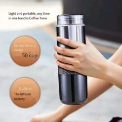 Espresso Maker With Battery Powered Coffee Maker, Electric Car Travel, Camping, Boating, Hiking Compatible, Rechargeable Battery -Kitchen Appliances Shop 95709023 3
