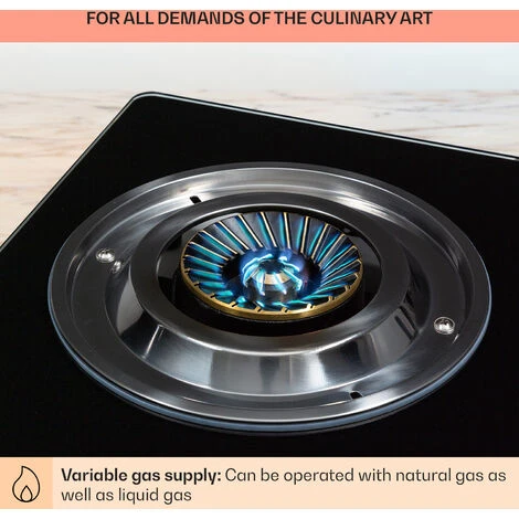 Klarstein Barzona 3 Camping Stove 3 Burners 3.4 KW & 0.75 KW & 4.3 KW Glass Top And Stainless Steel Housing 7 Klarstein Barzona 3 Camping Stove 3 Burners 3.4 KW & 0.75 KW & 4.3 KW Glass Top And Stainless Steel Housing - Image 5