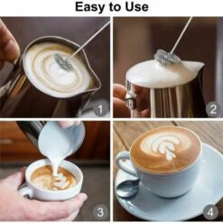 Electric Milk Frother, USB Rechargeable Milk Frother And Mini Beater With Dual Head Whisk, Stainless Steel Mixer For Coffee Cream Cappuccino Latte Cocktails Juice -Kitchen Appliances Shop 95877348 5