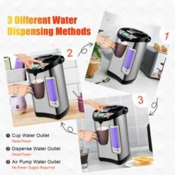 5L Adjustable Instant Hot Water Dispenser Electric Hot Pot Kettle W/Auto-Cut Off -Kitchen Appliances Shop 95923951 3