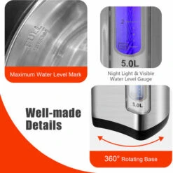 5L Adjustable Instant Hot Water Dispenser Electric Hot Pot Kettle W/Auto-Cut Off -Kitchen Appliances Shop 95923951 4