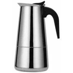 Stainless Steel Coffee Maker Portable Electric Coffee Maker Mocha Latte Stove Espresso Filter Pot European Coffee Cup (450ml)