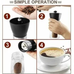 Manual Coffee Grinder, Adjustable Portable Coffee Grinder With Stainless Steel Compact Size Perfect For Travel/Camping/Office -Kitchen Appliances Shop 96245300 4
