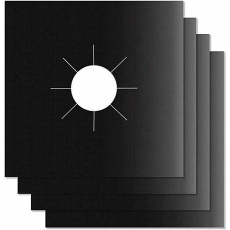 4Pcs Gas Hob Protector Teflon Silver Hob Gas Protector Gas Stove Protector Gas Stove Gas Burner Protector Anti-Corrosion Non-Stick (Black 2727cm) 3 4Pcs Gas Hob Protector Teflon Silver Hob Gas Protector Gas Stove Protector Gas Stove Gas Burner Protector Anti-Corrosion Non-Stick (Black 2727cm)