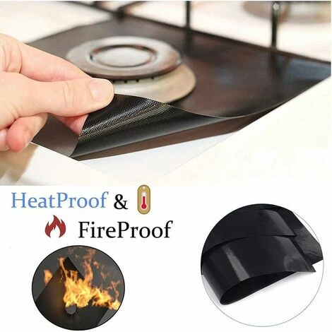 4Pcs Gas Hob Protector Teflon Silver Hob Gas Protector Gas Stove Protector Gas Stove Gas Burner Protector Anti-Corrosion Non-Stick (Black 2727cm) 6 4Pcs Gas Hob Protector Teflon Silver Hob Gas Protector Gas Stove Protector Gas Stove Gas Burner Protector Anti-Corrosion Non-Stick (Black 2727cm) - Image 4