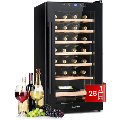 Klarstein Barossa 29 Uno Wine Refrigerator 1 Zone 88 Litres / 28 Bottles Touch Display 2 Klarstein Barossa 29 Uno Wine Refrigerator 1 Zone 88 Litres / 28 Bottles Touch Display
