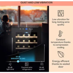 Klarstein Barossa 29 Uno Wine Refrigerator 1 Zone 88 Litres / 28 Bottles Touch Display 9 Klarstein Barossa 29 Uno Wine Refrigerator 1 Zone 88 Litres / 28 Bottles Touch Display -Kitchen Appliances Shop 96890184 4