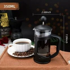 2 Cup French Press, French Press, Perfect For Coffee Lovers, Morning Coffee, Maximum Flavor Coffee Maker With Stainless Steel Filter, 12oz/350ML -Kitchen Appliances Shop 97101599 3