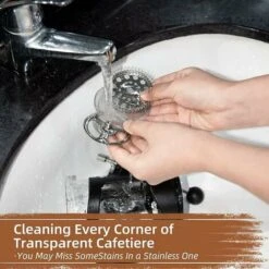 2 Cup French Press, French Press, Perfect For Coffee Lovers, Morning Coffee, Maximum Flavor Coffee Maker With Stainless Steel Filter, 12oz/350ML -Kitchen Appliances Shop 97101599 5