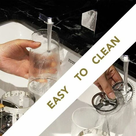 French Press Coffee Maker, 350ml 12oz 1-2 Cup French Press, Small Borosilicate Glass Tea Press With Bamboo Handle 6 French Press Coffee Maker, 350ml 12oz 1-2 Cup French Press, Small Borosilicate Glass Tea Press With Bamboo Handle - Image 4