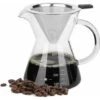 Pour Over Coffee Maker With Stainless Steel Filter, Borosilicate Glass Carafe With Handle, No Paper Filters Needed (400ml)