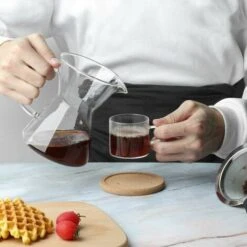 Pour Over Coffee Maker With Stainless Steel Filter, Borosilicate Glass Carafe With Handle, No Paper Filters Needed (400ml) -Kitchen Appliances Shop 97103256 2