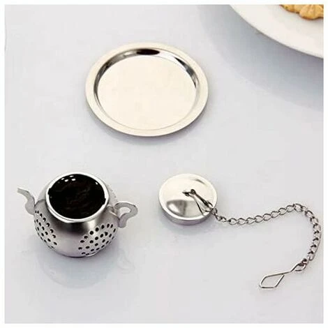 2Pcs Tea Infuser Teapot - Stainless Steel Infuser (Silver) 5 2Pcs Tea Infuser Teapot - Stainless Steel Infuser (Silver) - Image 3