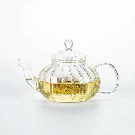 Glass Teapot With Pumpkin Design Infuser (Pumpkin Teapot 600ml) 3 Glass Teapot With Pumpkin Design Infuser (Pumpkin Teapot 600ml)