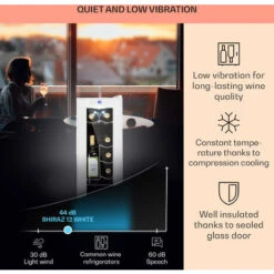 Klarstein Shiraz 12 Slim Uno Wine Fridge 32l/12 Bottles Touch 85 W 5-18 °C LED -Kitchen Appliances Shop 97186125 4