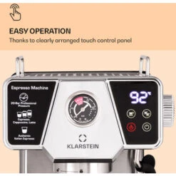 Klarstein Libeica Espresso Machine 19 Bar Approx. 10 Cups 1.8 Litres Milk Foam -Kitchen Appliances Shop 97224492 3