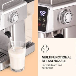 Klarstein Libeica Espresso Machine 19 Bar Approx. 10 Cups 1.8 Litres Milk Foam -Kitchen Appliances Shop 97224492 4
