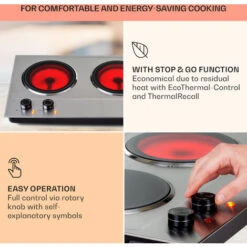 Klarstein Ramsey Double Hob 2400 W 11 Power Levels Glass Ceramic -Kitchen Appliances Shop 97224563 4