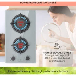 Klarstein Firetale Gas Hob 2-Burner Aluminium Burner Natural Gas/Propane Incl. Hose And Pressure Reducer -Kitchen Appliances Shop 97224695 3