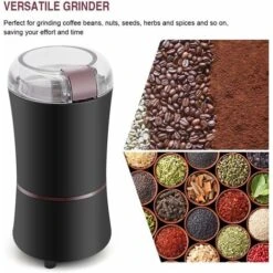 Electric Coffee Grinder, Stainless Steel Burr Coffee Grinder, 400W Flax Seed Grinder With Visual Cover, For Nuts, Pepper, Spices, Coffee Seeds -Kitchen Appliances Shop 97382026 4